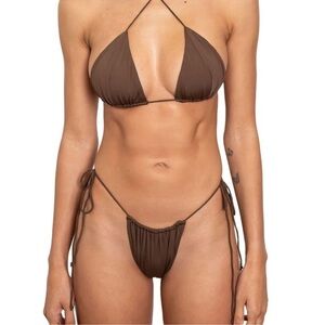NWT Riot Swim Bixi Bikini Set in Brown Sugar Small